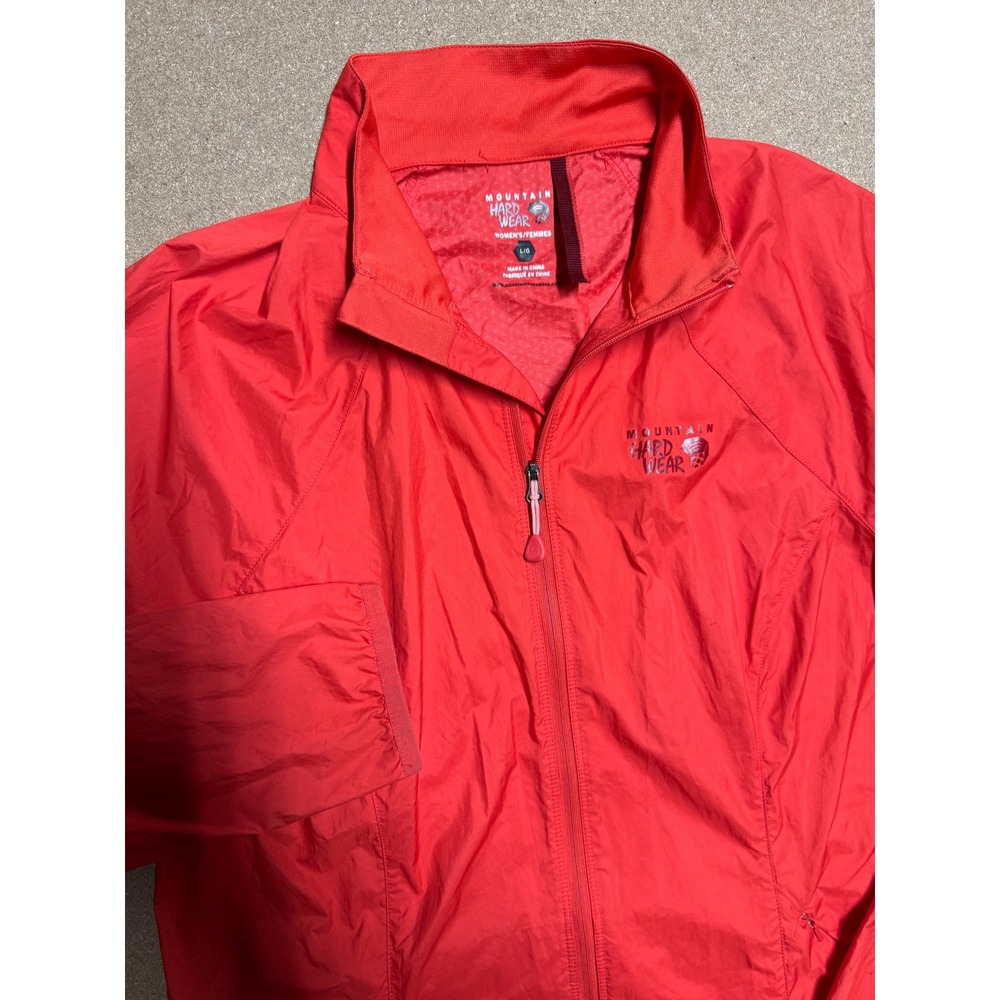 Mountain Hardwear Women's Red Lightweight Full Zip Windbreaker Jacket Size M